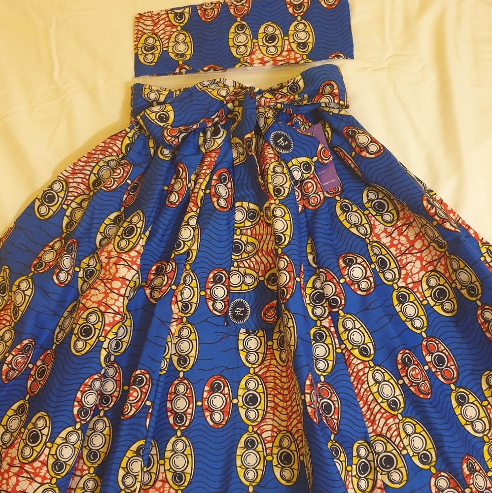 Midi Skirt w/matching Headwrap